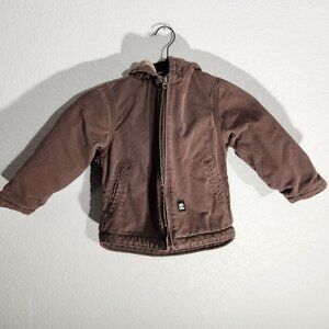 Berne Brown Hooded Jacket 4T Sherpa-Lined 100% Cotton Shell Warm Winter Coat